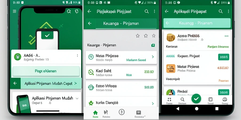 Tampilan antarmuka aplikasi AA666 yang ramah pengguna untuk pinjaman.