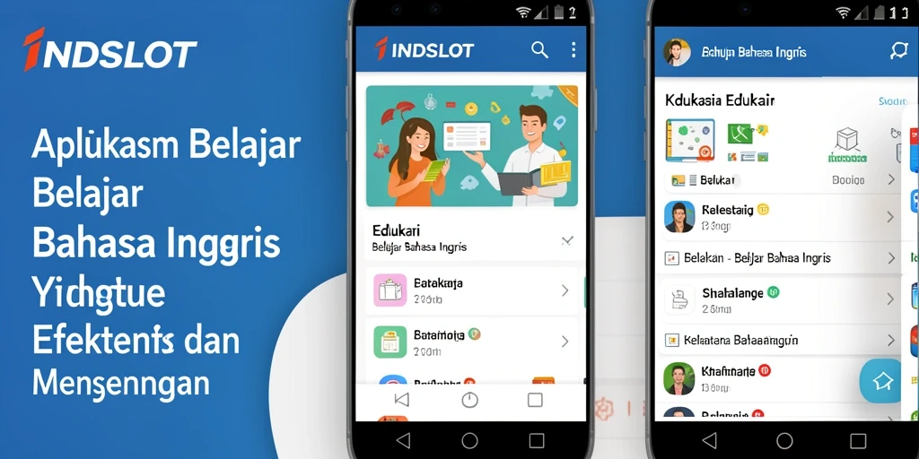 Antarmuka aplikasi INDSLOT yang interaktif dan menyenangkan untuk belajar Bahasa Inggris.