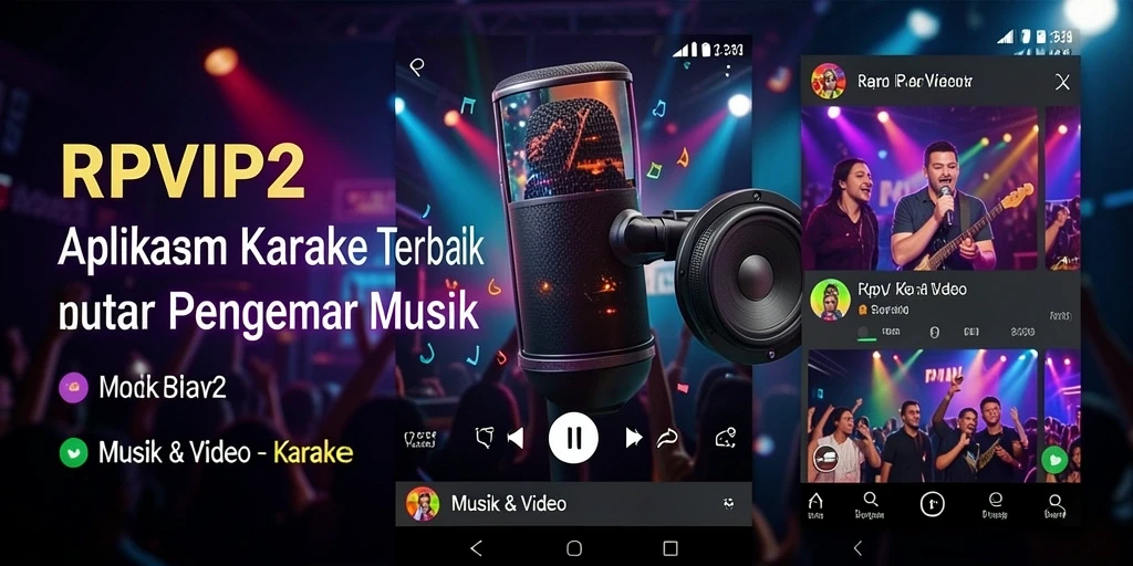 Tampilan antarmuka aplikasi Karaoke RPVIP2 yang menarik dan fungsional.